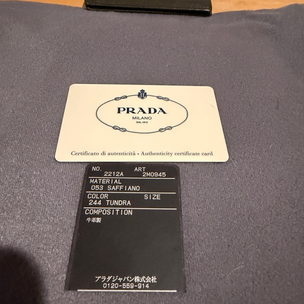 Prada Saffiano Leather Wallet 2M0945 Tundra Olive Green Billfold Authenticated - Picture 16 of 16